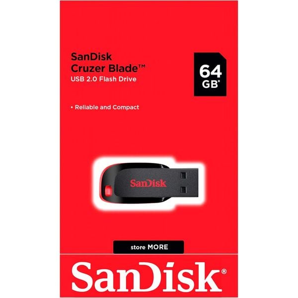 (image for) فلاش من سانديسك Sandisk SDCZ50-064G USB 2.0 Flash Memory 64GB